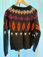 GT-0133 Nümph Lea Wool Blend Fair Isle Nordic Sweater M Anthropologie