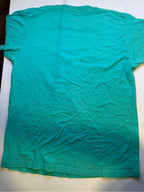 GT-0141 Disney Mickey Goofy Donald Duck Graphic T-Shirt L Turquoise Aqua