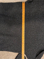 GT-0175 Zara Black Metallic Sparkle Knit Sweater M Crewneck Relaxed Holiday