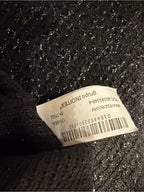 GT-0175 Zara Black Metallic Sparkle Knit Sweater M Crewneck Relaxed Holiday