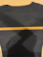 GT-0198 Montgomery Post Black Boat Neck Knit Sweater XS NWT
