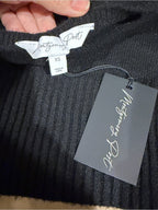 GT-0198 Montgomery Post Black Boat Neck Knit Sweater XS NWT