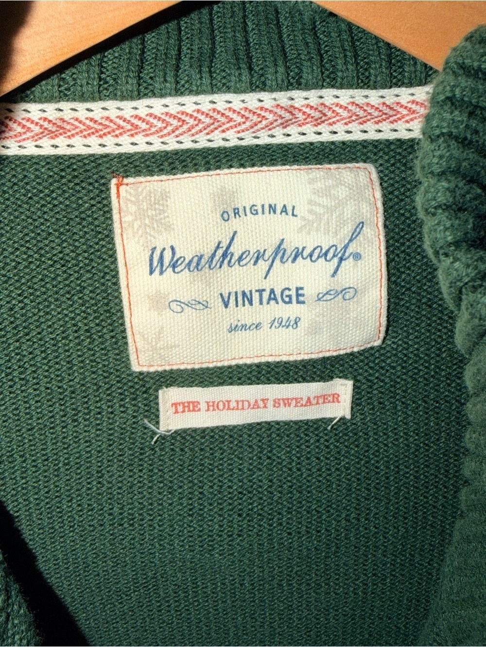 GT-0063 sweater Vintage Fair Isle Nordic Quarter Zip 100% Cotton Holiday