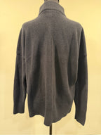 GT-0201 Lands’ End Drifter Cotton Ribbed Quarter Zip Sweater black L