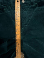 GT-0202 LOFT Emerald Green Velvet Skinny Pants Size 28/6