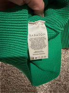 GT-0207 Aritzia Babaton Green Ribbed Square Neck Cropped Knit Top XS