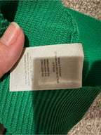 GT-0207 Aritzia Babaton Green Ribbed Square Neck Cropped Knit Top XS