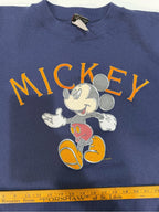 GT-0145 Rare Vintage 90s Disney Mickey Mouse Velva Sheen Embroidered XL USA
