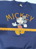 GT-0145 Rare Vintage 90s Disney Mickey Mouse Velva Sheen Embroidered XL USA