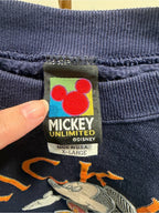 GT-0145 Rare Vintage 90s Disney Mickey Mouse Velva Sheen Embroidered XL USA