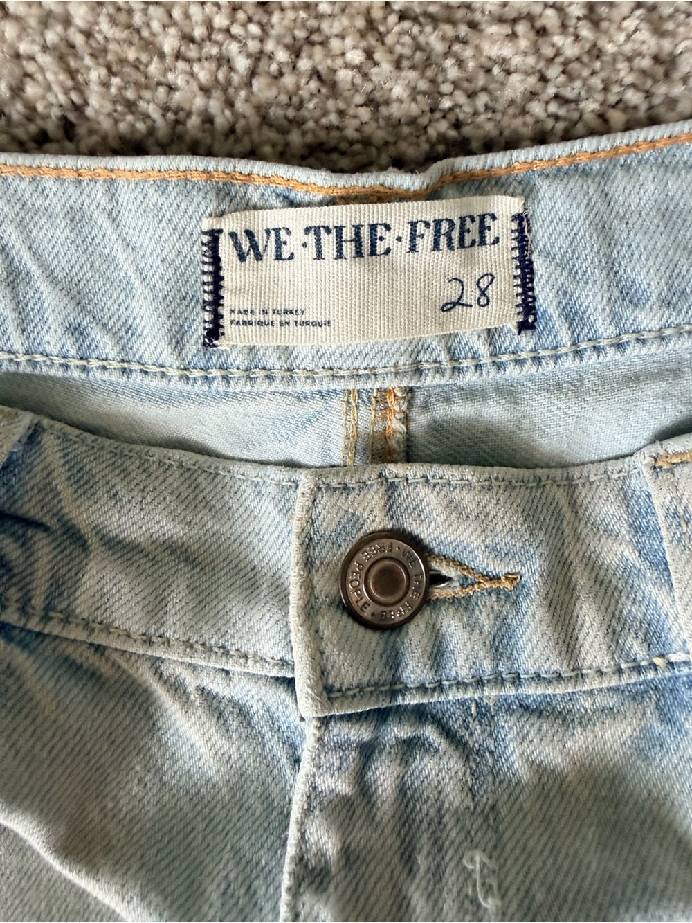 We The Free Tinsley Baggy Floral Wide Leg Jeans Size 28