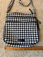 Vera Bradley Scottie Dogs Triple Zip Hipster Crossbody Black White Retired