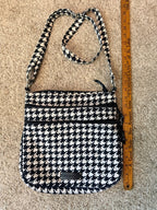Vera Bradley Scottie Dogs Triple Zip Hipster Crossbody Black White Retired