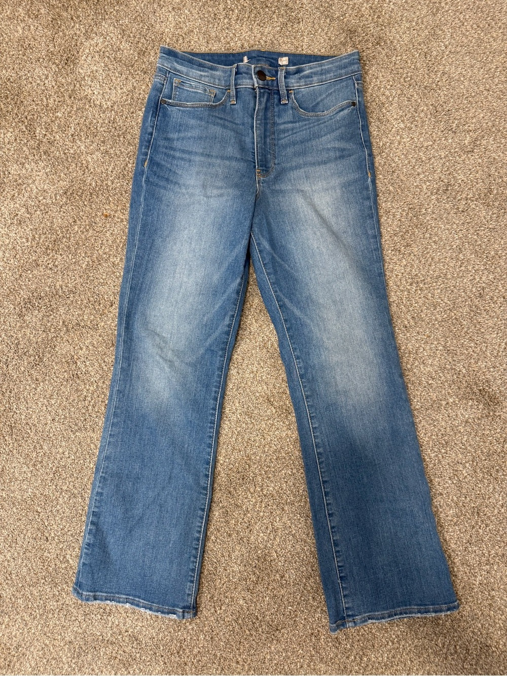 GT-0009 Athleta Jeans Size 4 Medium Wash Straight Leg High Rise Denim