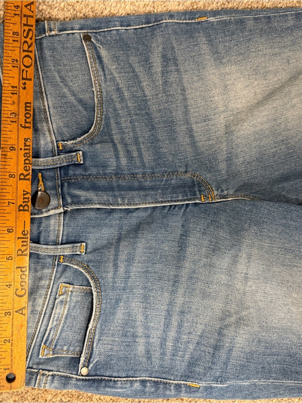 GT-0009 Athleta Jeans Size 4 Medium Wash Straight Leg High Rise Denim