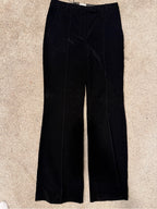 GT-0193 Vilshenko Black Velvet Flare Trousers NWT Designer Pants