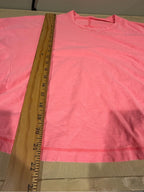 GT-0231 Aerie Oversized Coral Pink Cotton Raw Edge Boxy Tee M/L