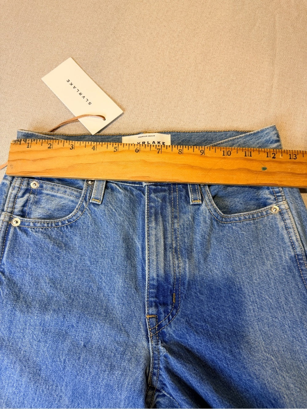 SLVRLAKE Women's Straight-Leg Blue Denim Jeans