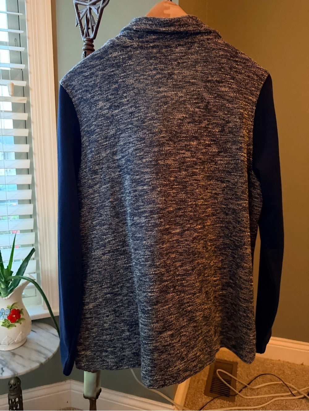 GT-0100 | Tommy Hilfiger Athluxe Metallic Navy Asymmetrical Moto Jacket XL