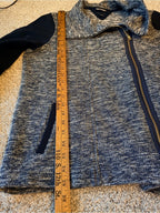 GT-0100 | Tommy Hilfiger Athluxe Metallic Navy Asymmetrical Moto Jacket XL