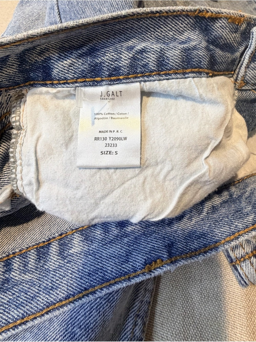 (7) J.galt Women’s Straight Leg Jeans in Light Blue Wash