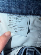 GT-0234 AYR Women’s Jeans 28 Long High Rise Straight Leg Raw Hem Denim