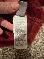 GT-0238 J.Crew 100% Cashmere Red Collared V Neck Sweater Small