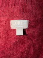 GT-0238 J.Crew 100% Cashmere Red Collared V Neck Sweater Small