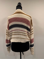 GT-0239 Saltwater Luxe Chunky Knit Chevron V Neck Sweater XS
