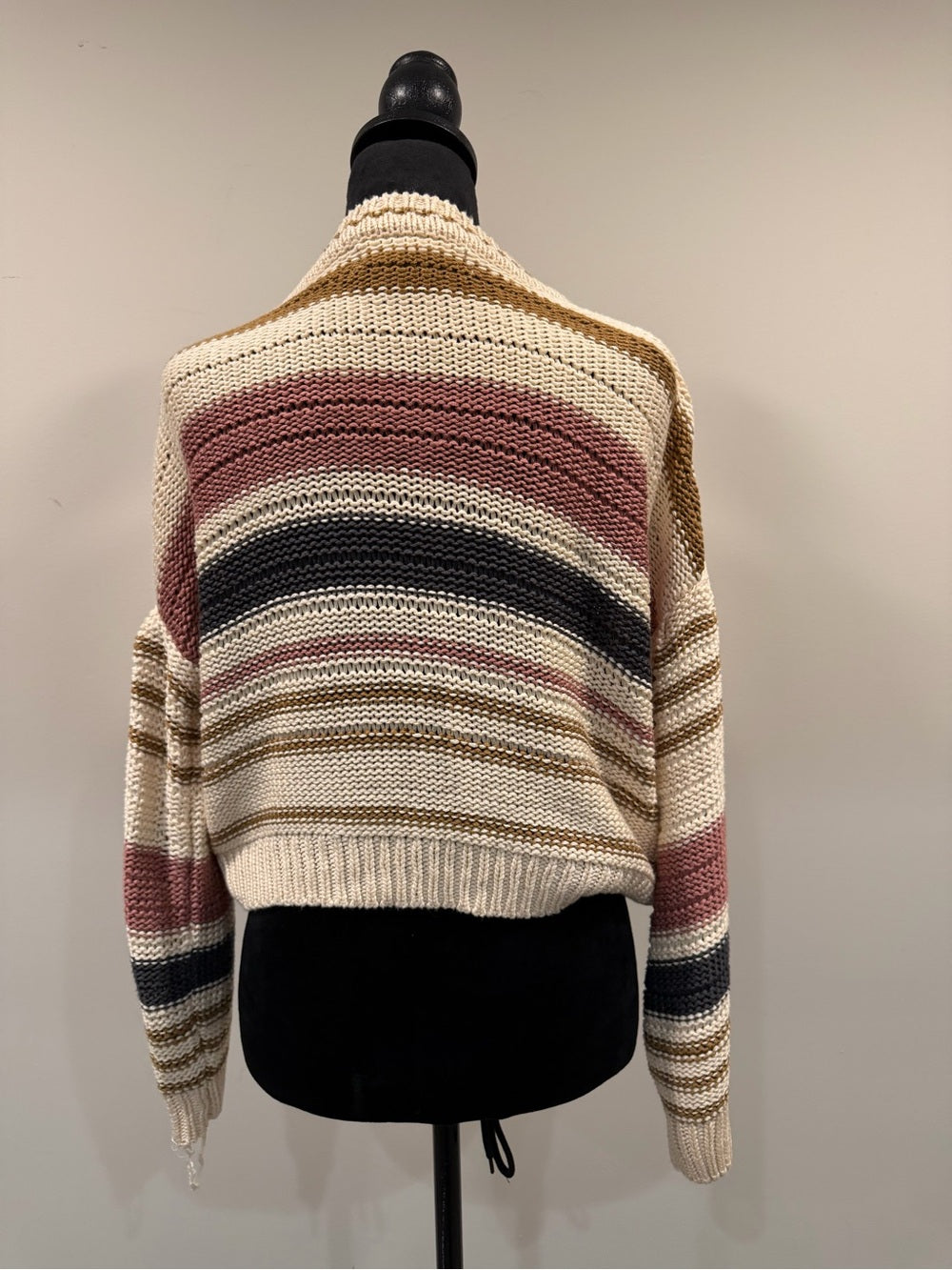 GT-0239 Saltwater Luxe Chunky Knit Chevron V Neck Sweater XS