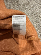 GT-0242 Pilcro Anthropologie Rust Orange Ruffle Knit Top M Boho