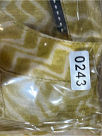 GT-0243 Pilcro Anthropologie Yellow White Printed Button Front Blouse M