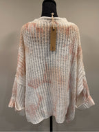 POL Women’s Pink Cream Tie Dye Chunky Knit Button Cardigan NWT S