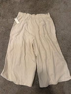 GT-0226 Pilcro Anthropologie Cream Wide Leg Crop Pants XL NWT