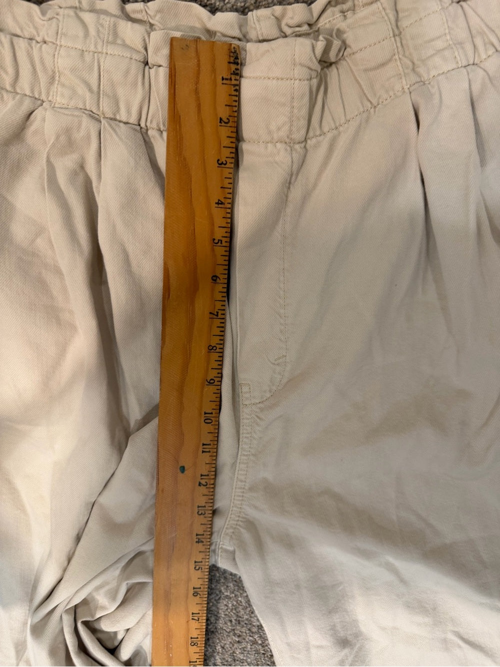 GT-0226 Pilcro Anthropologie Cream Wide Leg Crop Pants XL NWT