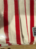 GT-0246 Kate Spade Broome Street Red White Striped Boatneck Knit Top Nautical