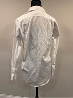 GT-0248 Ann Mashburn White Cotton Popover Tunic Shirt M Classic Minimalist