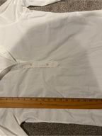GT-0248 Ann Mashburn White Cotton Popover Tunic Shirt M Classic Minimalist