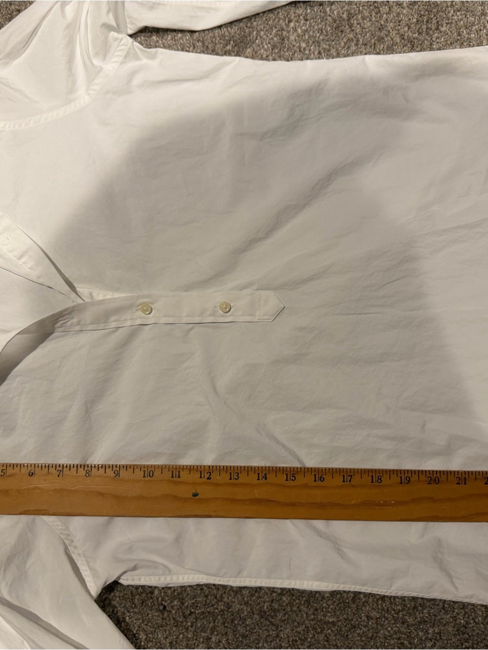 GT-0248 Ann Mashburn White Cotton Popover Tunic Shirt M Classic Minimalist