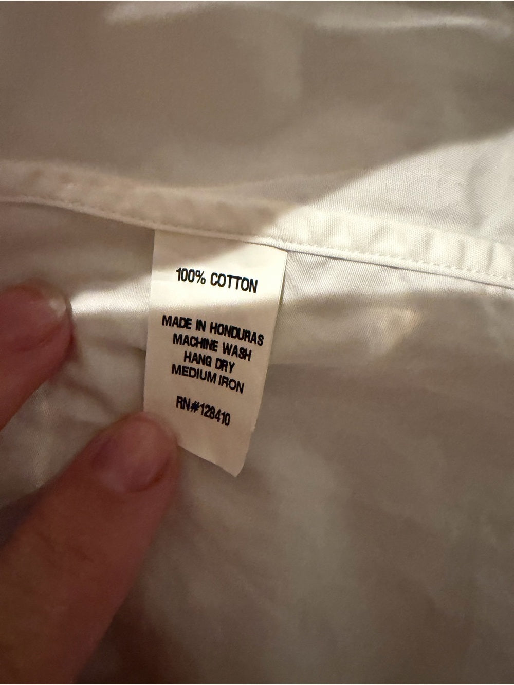 GT-0248 Ann Mashburn White Cotton Popover Tunic Shirt M Classic Minimalist