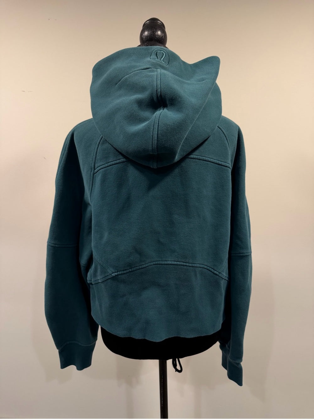 Lululemon Teal Half Zip Scuba Hoodie M/L Kangaroo Pocket Athletic Pullover