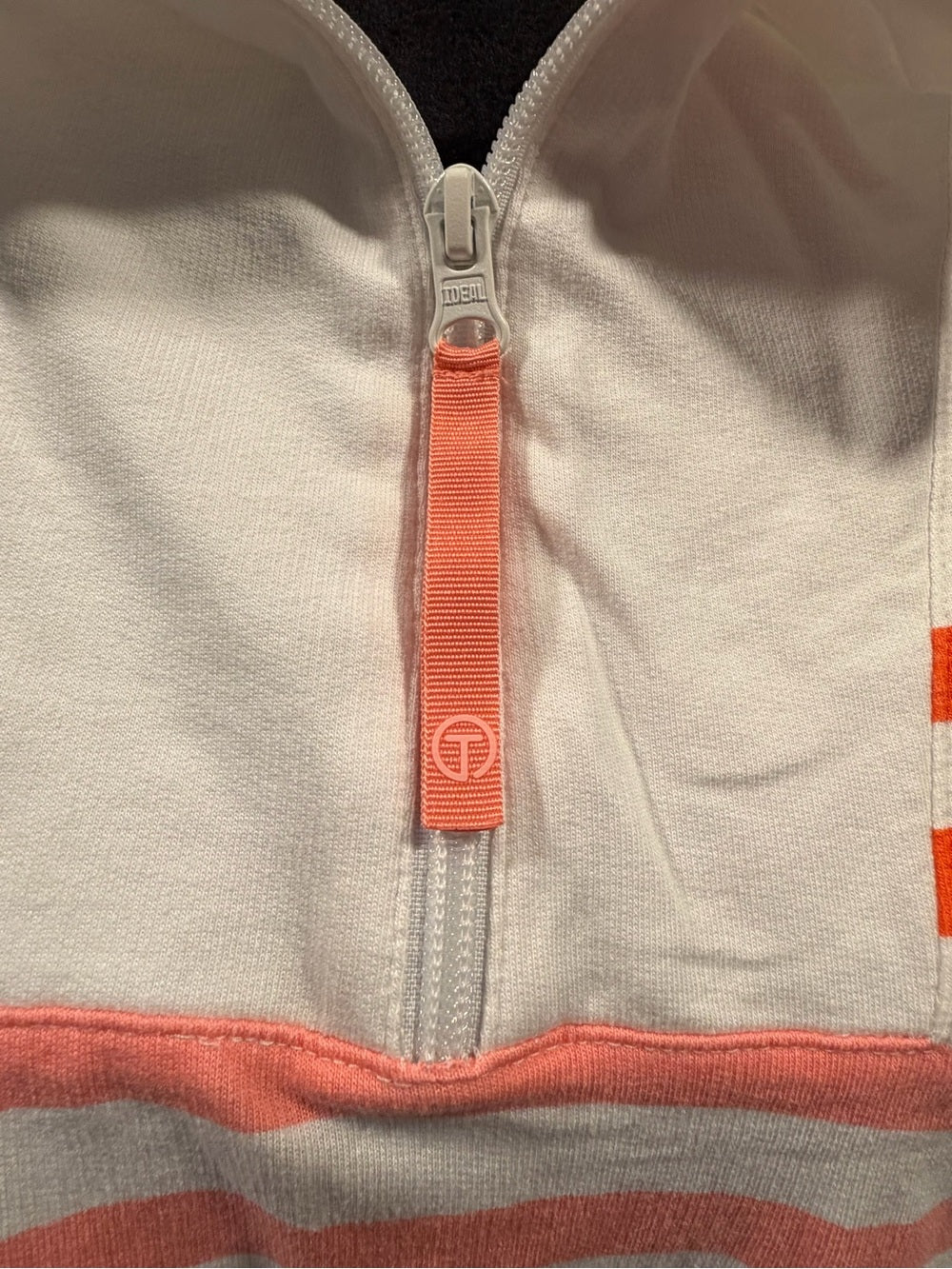 T by Talbots Multicolor Striped Quarter Zip Pullover Sweatshirt GT-0212