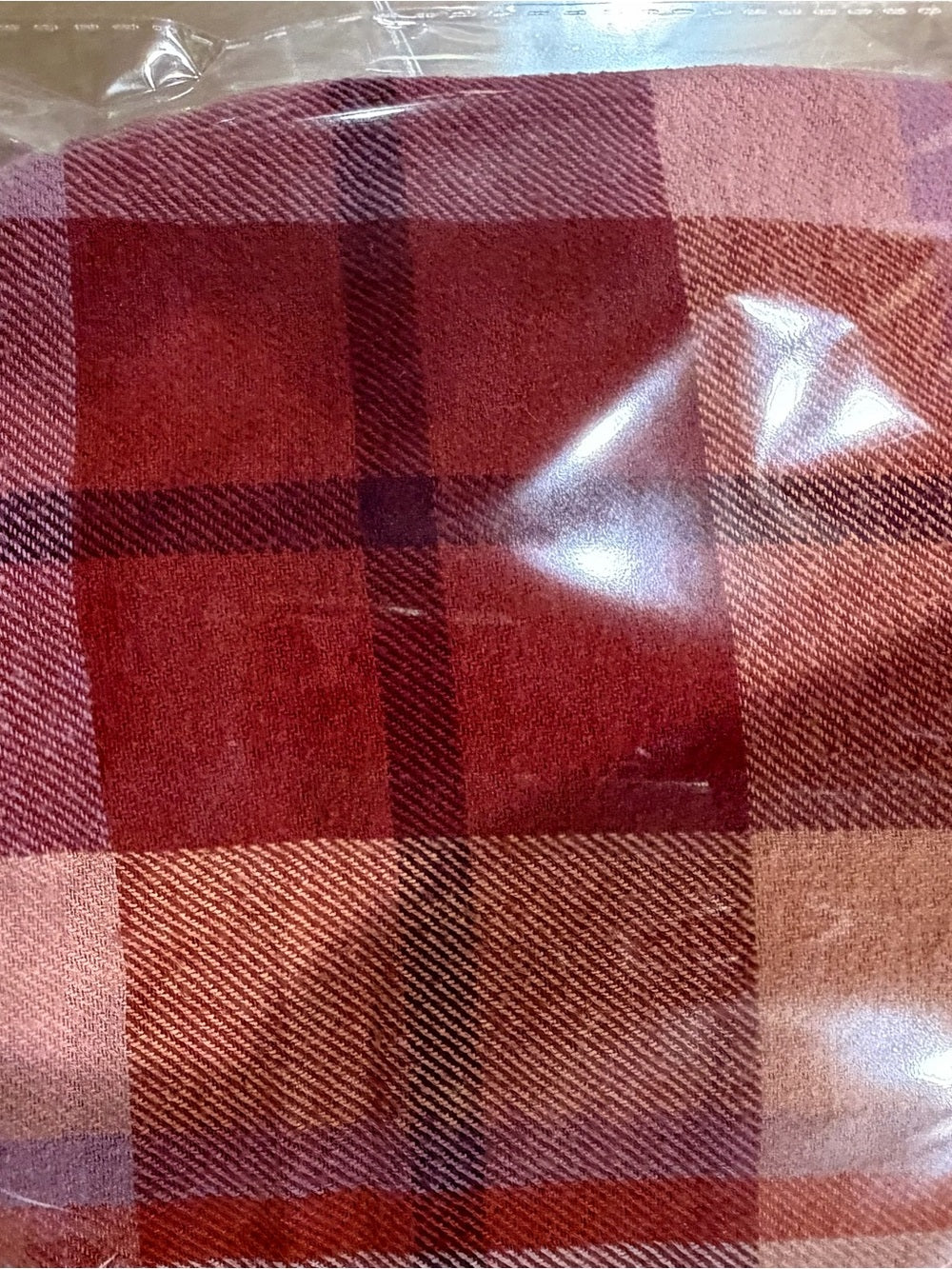 Pink Orange Purple Plaid Button Down Flannel Shirt Shacket GT-0213