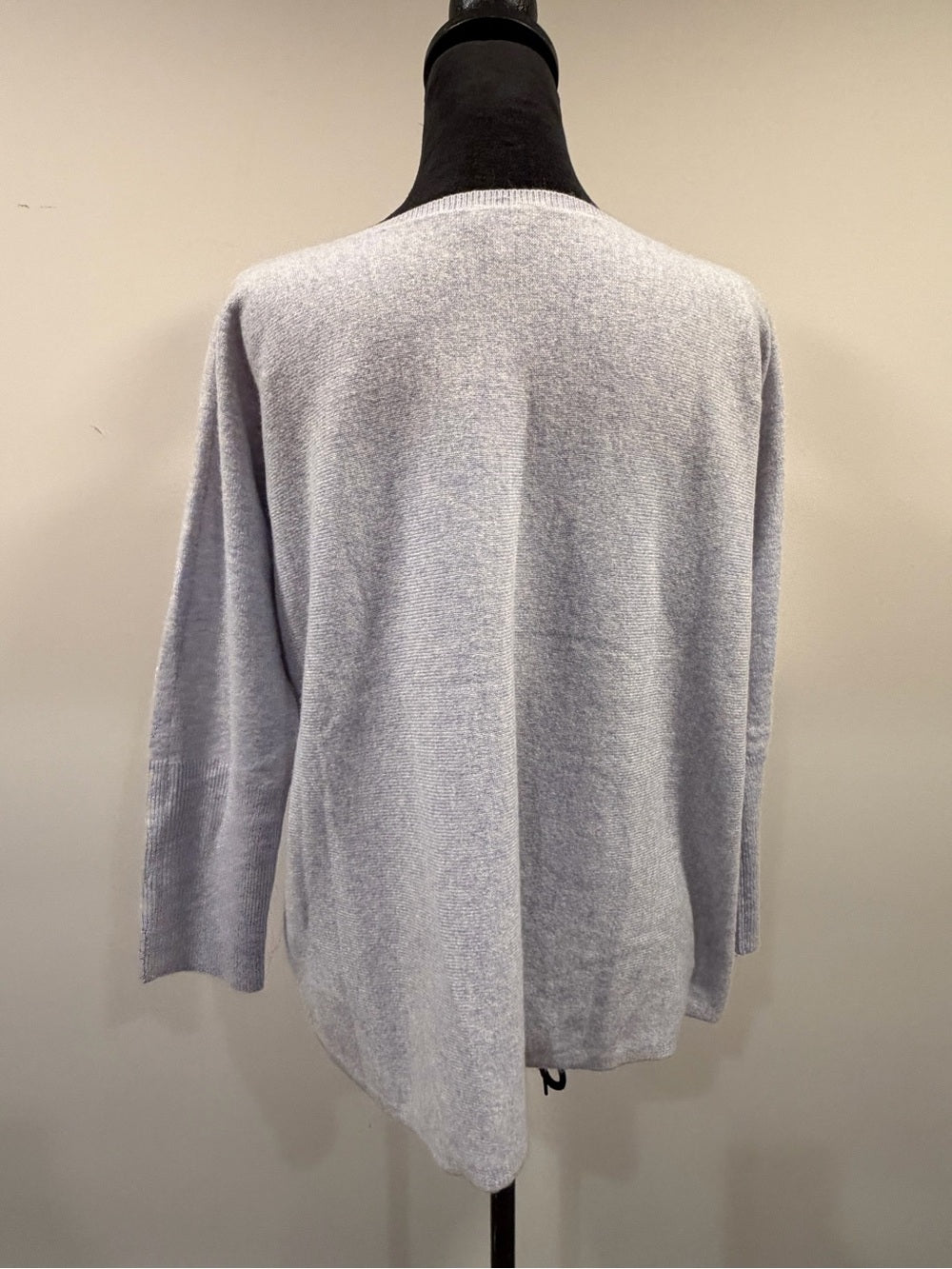 Garnet Hill 100% Cashmere Gray Blue Oversized Tunic Sweater M GT-0217