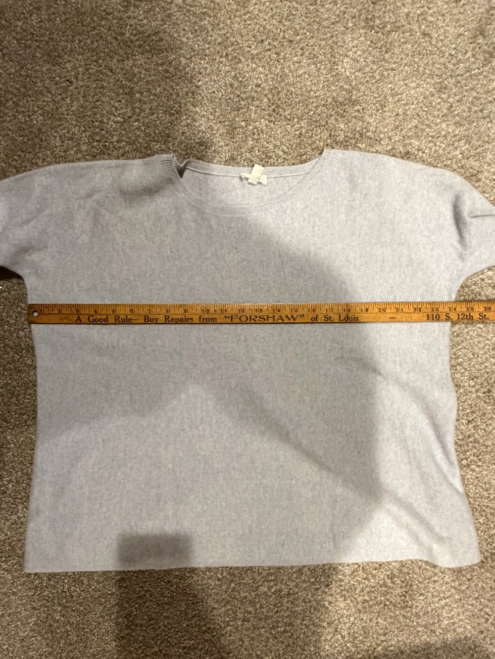 Garnet Hill 100% Cashmere Gray Blue Oversized Tunic Sweater M GT-0217