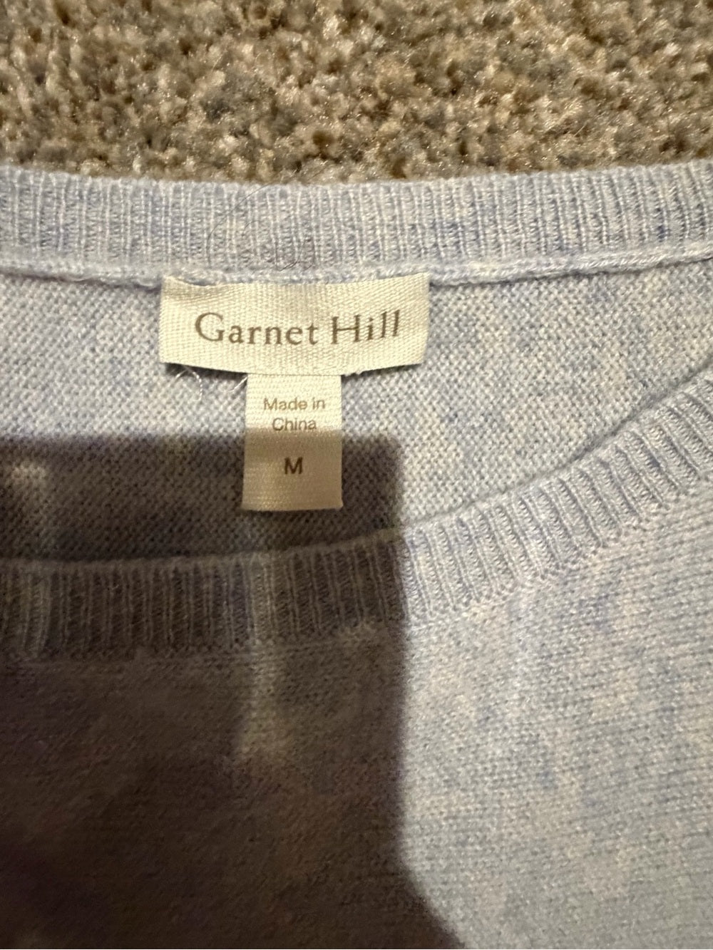 Garnet Hill 100% Cashmere Gray Blue Oversized Tunic Sweater M GT-0217