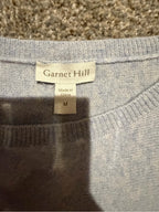 Garnet Hill 100% Cashmere Gray Blue Oversized Tunic Sweater M GT-0217
