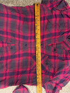 Rails L’Amour Broken Heart Red Plaid Flannel Shirt XS GT-0221
