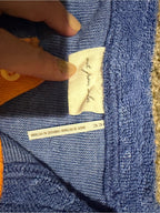 Out From Under Blue Terry Cloth Oversized Henley Pullover GT-0223
