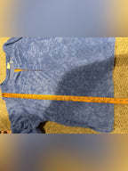 Out From Under Blue Terry Cloth Oversized Henley Pullover GT-0223